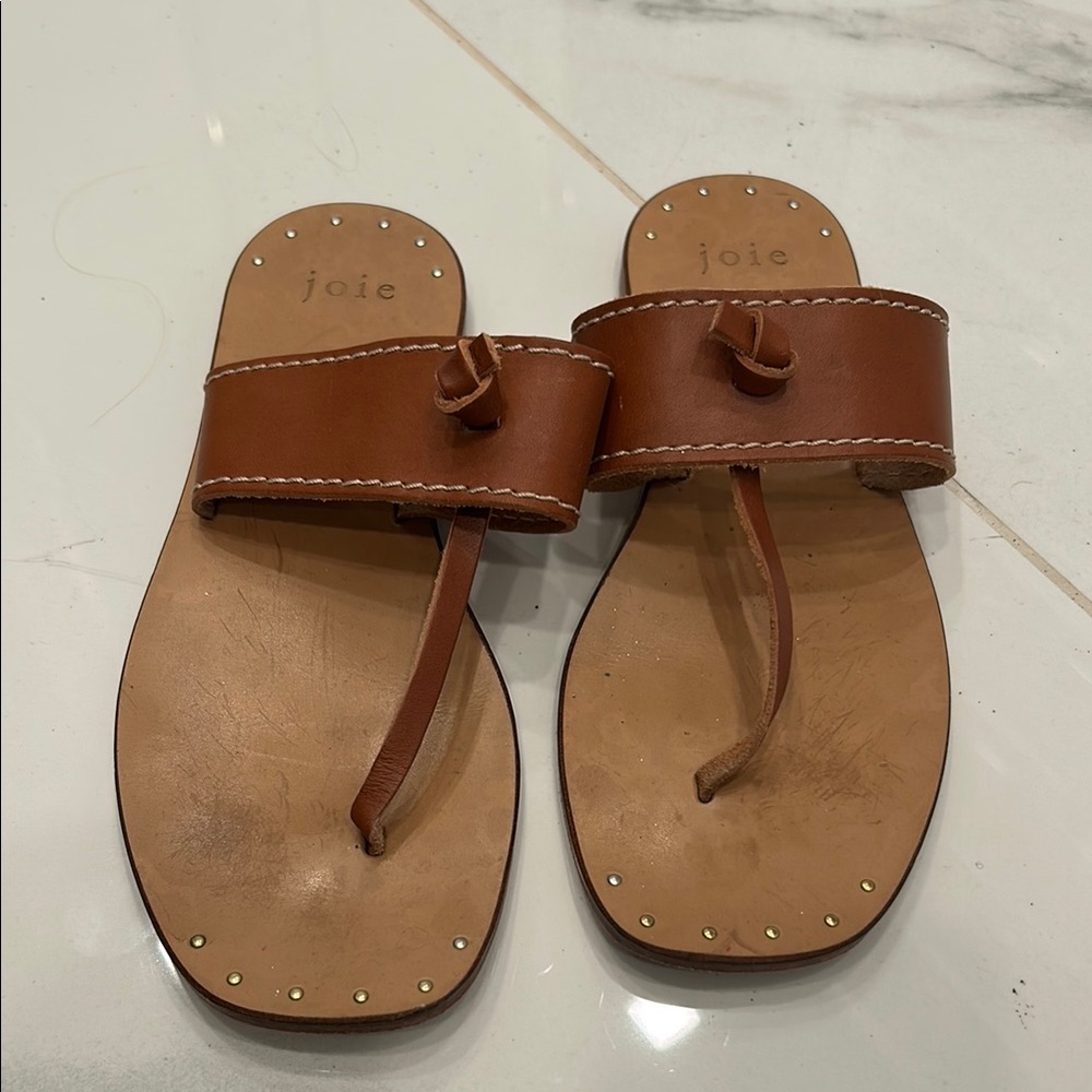 Joie Brown Leather Sandals